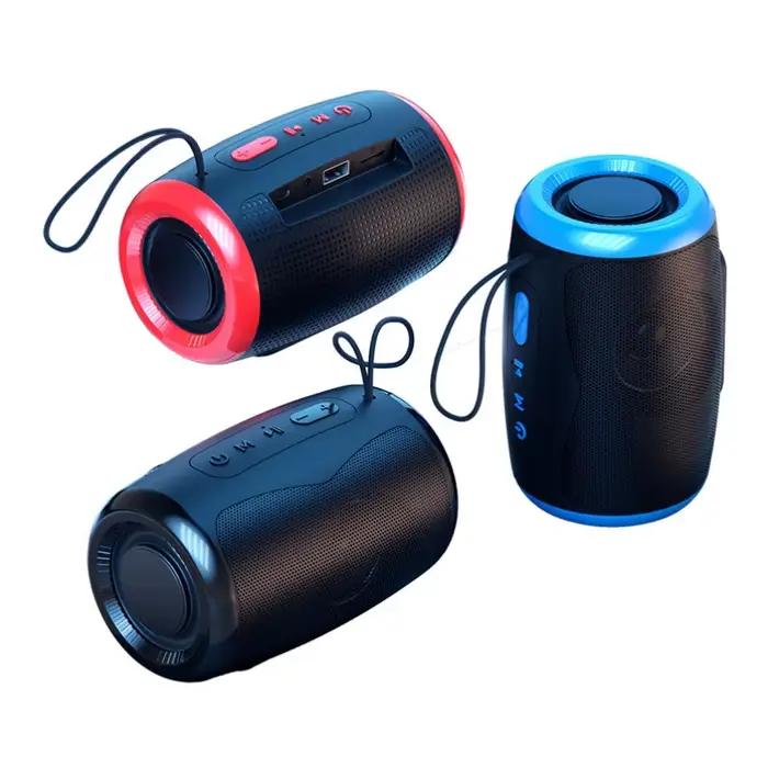 Haut-parleur Portable haut-parleurs Bluetooth sans fil avec 5.3 stéréo FM/SD/disque USB/Modes Aux étanche pour son Hifi extérieur TSN-1