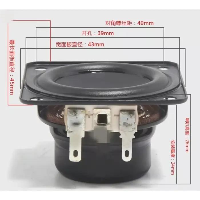 Pour haut-parleur Bluetooth Flip3 4Ω 8W 43x45mm impédance 4 ohms