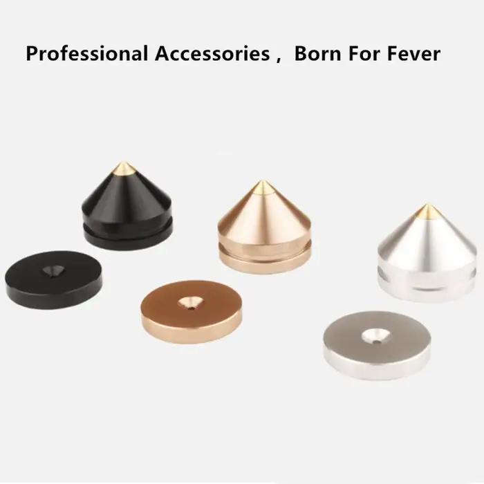 Support de haut-parleur en alliage d'aluminium DAC CD trépied caisson de basses amplificateur de puissance pieds d'isolation haut-parleurs Audio pointes de pied clou de sol conique