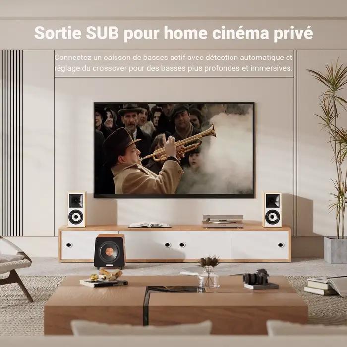 AIYIMA S4000 Enceinte de studio 40WX2 Bluetooth 5.0 avec entrée RCA/XLR équilibrée