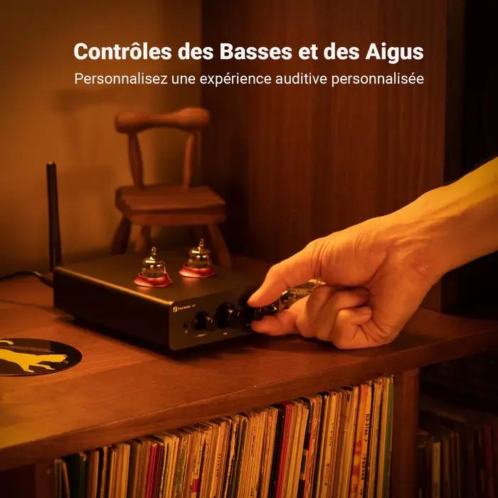 Amplificateur à Tube Fosi Audio P3 Préamplificateur Stéréo HiFi Avec Contrôle de Tonalité Aigus et Graves Pour Musique Enceintes Domestiques Occasions Spéciales