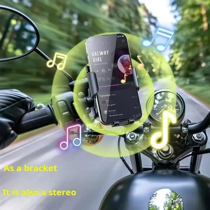 Nouveau Haut-parleur Bluetooth d'extérieur pour cyclisme avec support de téléphone 2-en-1
