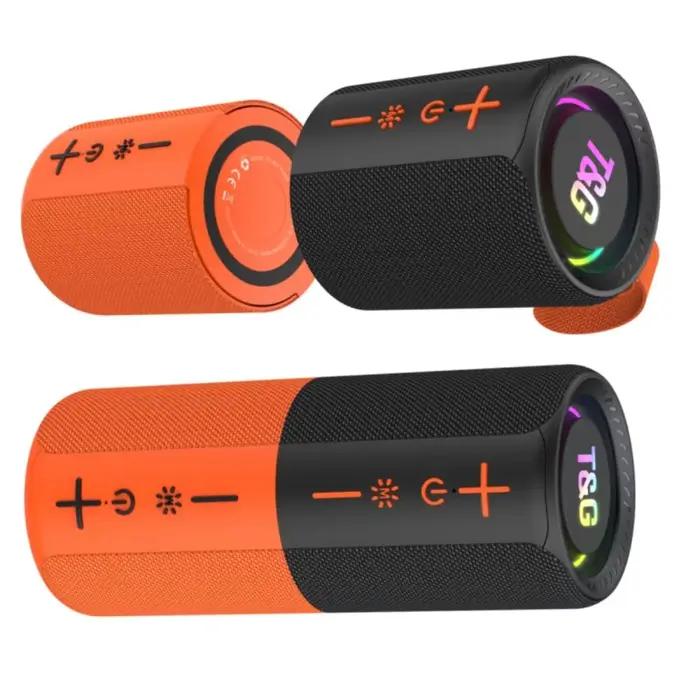 Haut-parleur Bluetooth magnétique 2-en-1 séparable TG491 TWS RGB LED Stéréo sans fil avec basses puissantes