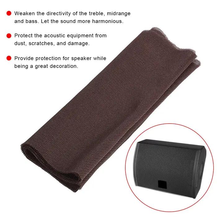 Housse de protection en tissu maillé pour haut-parleurs 1,4 x 0,5 mètres anti-poussière élégante pour audiophiles et décorateurs ```