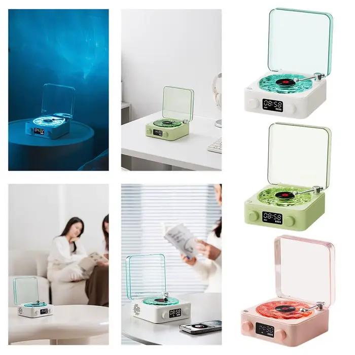 Lecteur de disque vinyle sans fil rétro aide au sommeil haut-parleurs centre de musique bruit blanc W Bluetooth lumière son haut-parleur Surroun M9H9