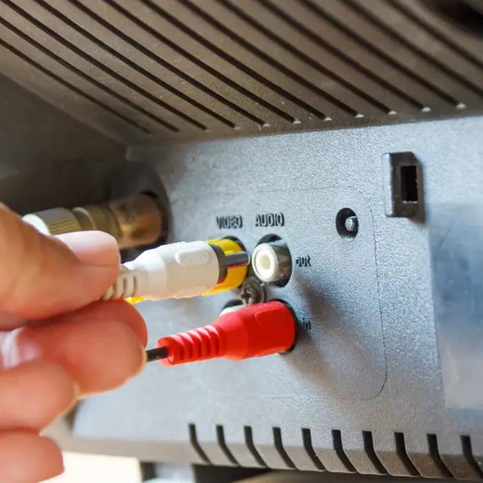 Câble audio 2RCA vers 2RCA double connecteur Lotus rouge et blanc pour lecteur MP3 DVD CD TV radio amplificateur haut-parleur connexion audio robuste高品质音频双莲花头 RCA线连接器莲花插头音频线音频线高品质音频线