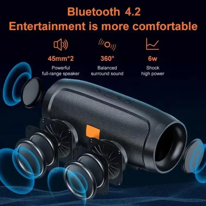 J007 caisson de basses haut-parleurs Bluetooth extérieur stéréo Surround haut-parleur étanche sans fil boîte de son Support FM Radio TF carte