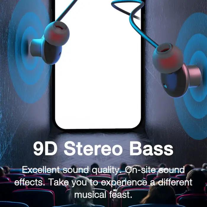 EARDECO 180 heures de lecture Bluetooth casque basse sans fil écouteurs avec micro stéréo tour de cou Sport