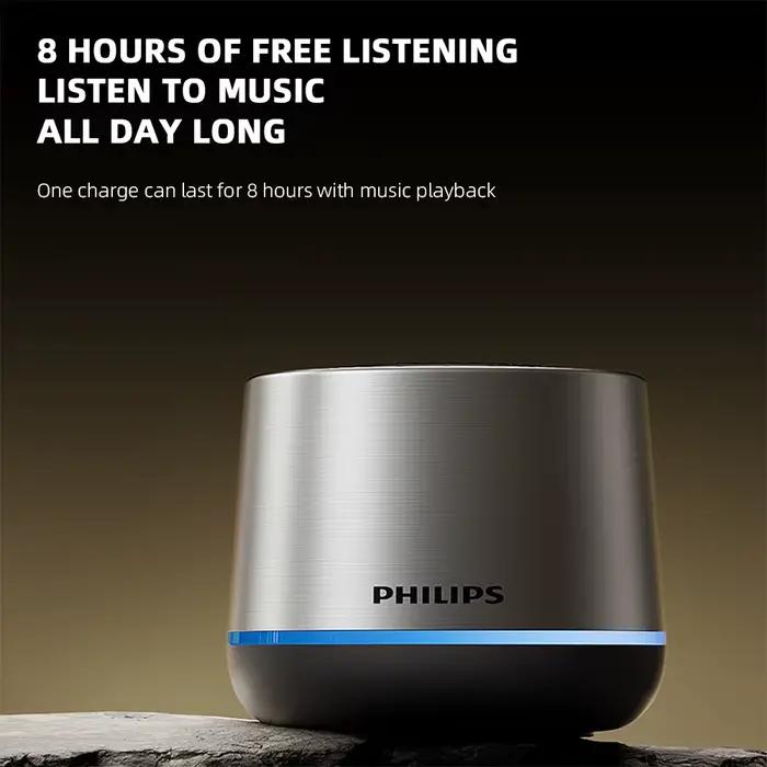 Philips TAS1009 haut-parleur sans fil de bureau Portable BT5.3 son puissant 1200MAh autonomie de la batterie caisson de basses rvb pour le Camping en plein air