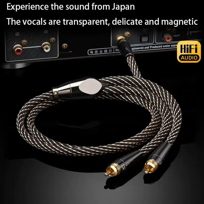 Câble audio Hi-Fi RCA vers 2RCA 6N ODavid