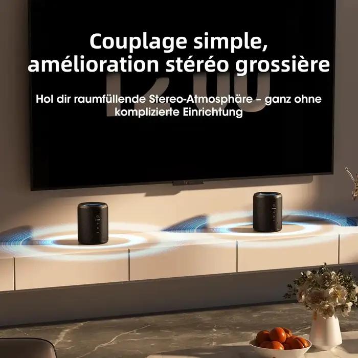 OHAYO Haut-parleur Bluetooth sans fil avec son stéréo