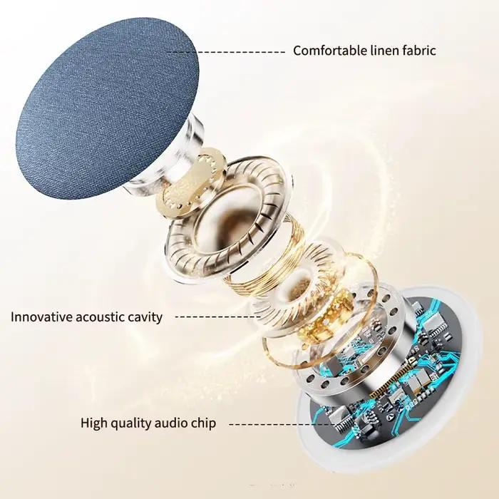 Haut-parleur de sommeil sous oreiller ultra-mince HiFi à conduction osseuse avec réduction du bruit