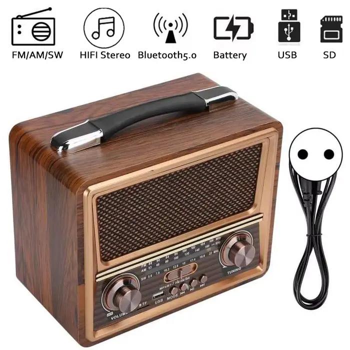 Haut-parleur Bluetooth sans fil stéréo en bois