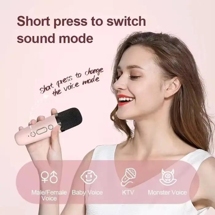 Machine à karaoké portable sans fil avec double microphone et système HomeKTV DSP pour divertissement familial et événements spéciaux