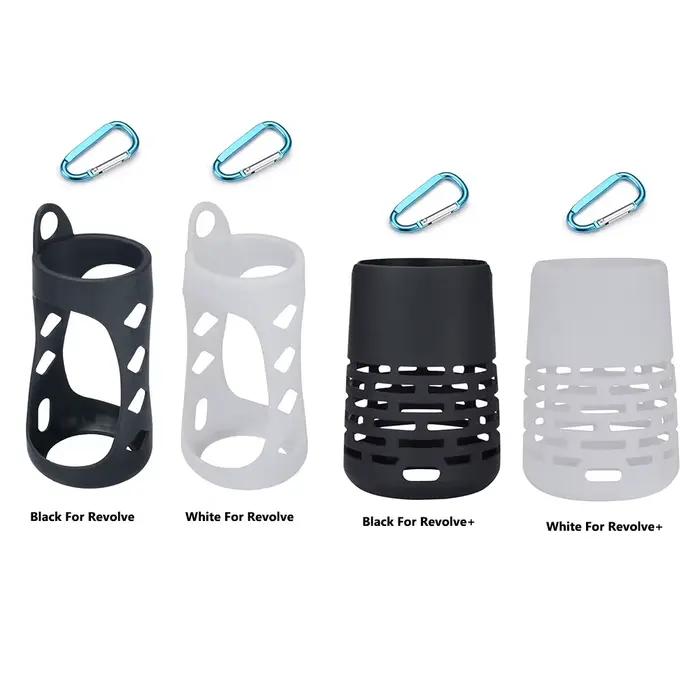 Étui de transport en gel de silice pour Bose SoundLink Revolve/Revolve + I II antidérapant et antichoc avec mousqueton et poignée pour protection ultime de l'enceinte portable