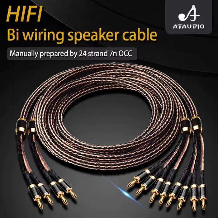 Câble de haut-parleur HIFI Bi câblage câbles Audio