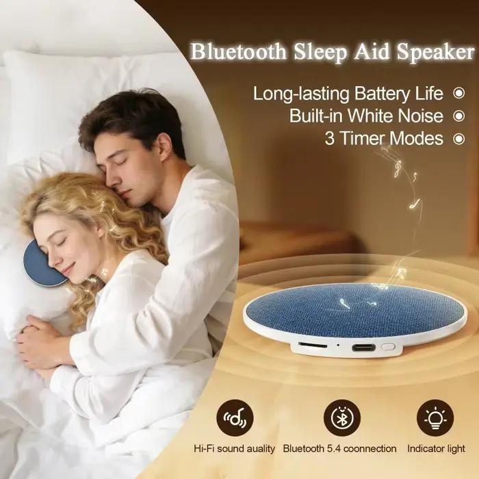 Mini haut-parleur Bluetooth 5.4 sous la couverture pour dormir musique haute-fidélité ambiance sonore à la maison occasion détente relaxation nocturne