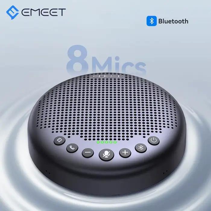 Haut-parleur de conférence sans fil EMEET Bluetooth 5.3 avec 8 microphones 360 °