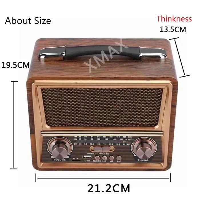 Haut-parleur Bluetooth sans fil stéréo en bois