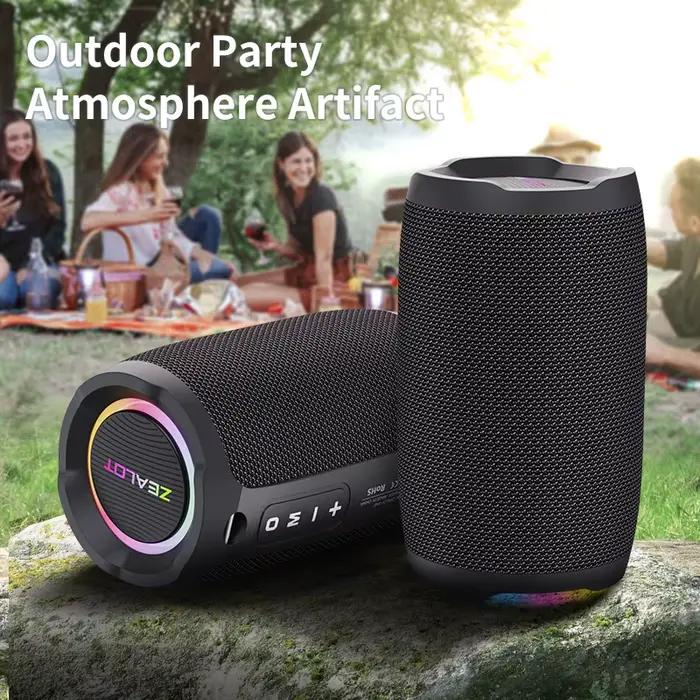 Zealot-s49 Enceinte Bluetooth Portable 20W Son Puissant Amplification des Basses Double Appairage TF TWS USB IPX7