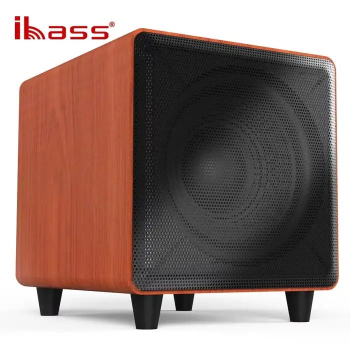 Ibass M10D Home 10 pouces caisson de basses actif 300W haut-parleurs haute puissance système de cinéma maison correspondant TV et ordinateur Echo haut-parleur mural