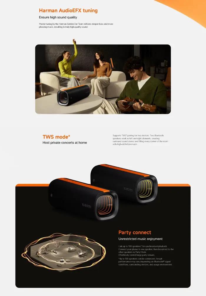 Xiaomi Sound Party Version mondiale haut-parleur sans fil Bluetooth Portable son extérieur de haute qualité Durable