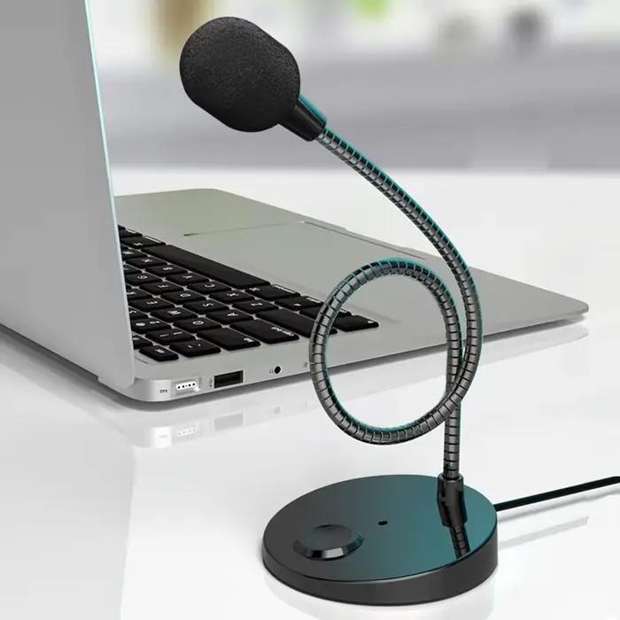 USB/3.5mm Jack Microphone haut-parleurs vocal prise 3.5mm filaire Microphones de bureau pour PC ordinateur portable