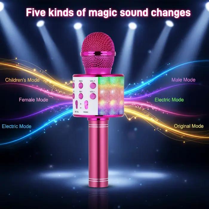 Haut-parleur de microphone karaoké amusant pour adultes et enfants