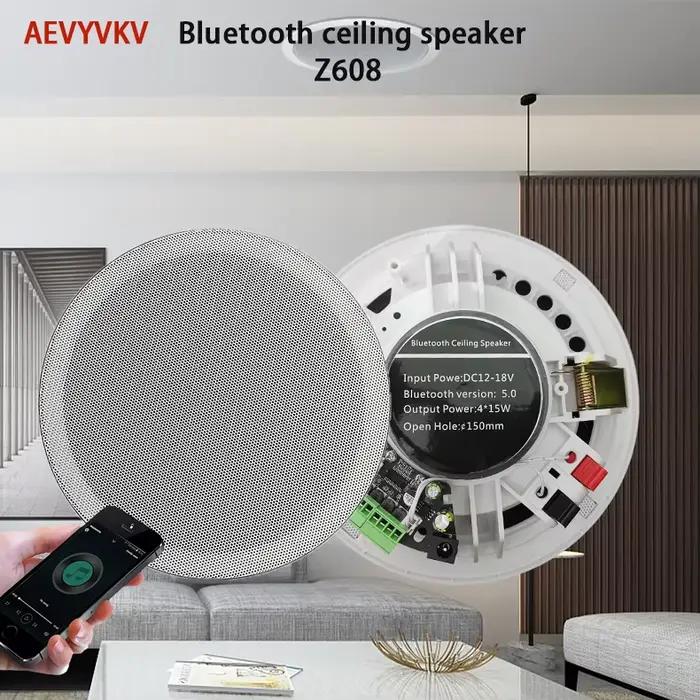 Haut-parleur de plafond Bluetooth 15W intégré amplificateur étanche classe D pour audio intérieur usage maison chambre salon occasion spéciale