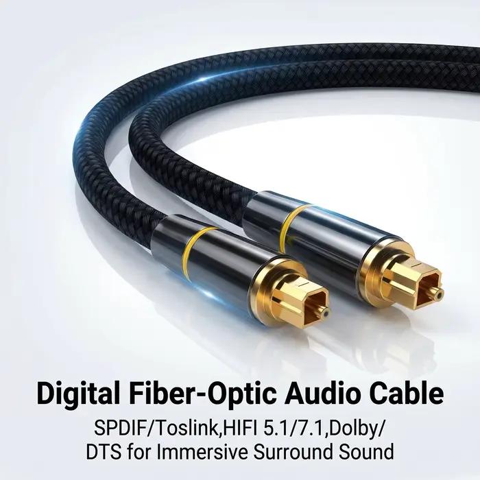 Câble audio optique, cordon à fibre optique SPDIF