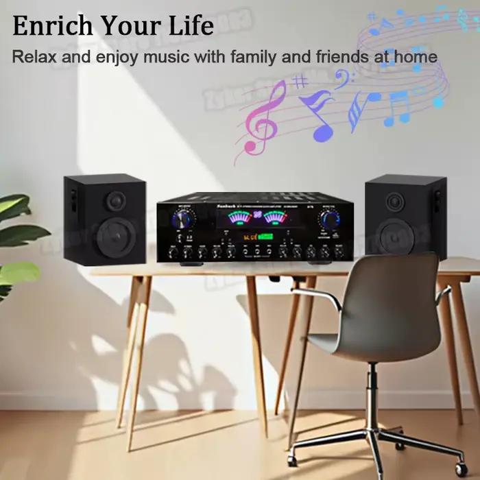 SUNBUCK 999BT Amplificateur de son HiFi Bluetooth avec double écran dynamique