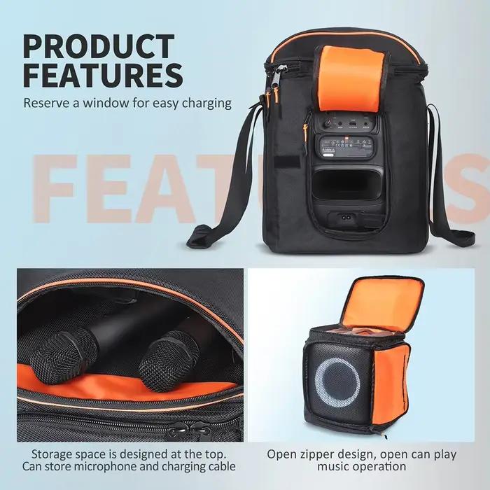 Sac de rangement pour haut-parleur portable compatible Bluetooth pour JBL PartyBox Encore Essential multifonctionnel à offrir pour occasions spéciales