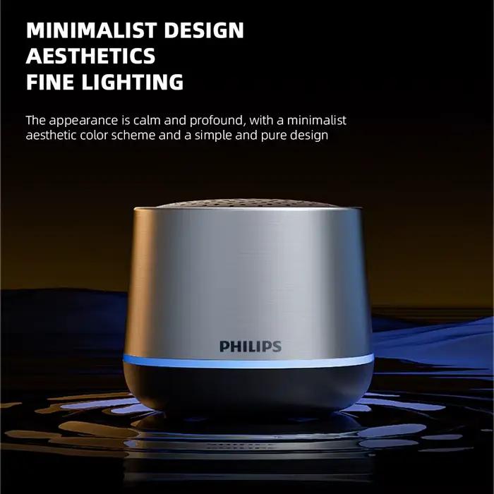 Philips TAS1009 haut-parleur sans fil de bureau Portable BT5.3 son puissant 1200MAh autonomie de la batterie caisson de basses rvb pour le Camping en plein air