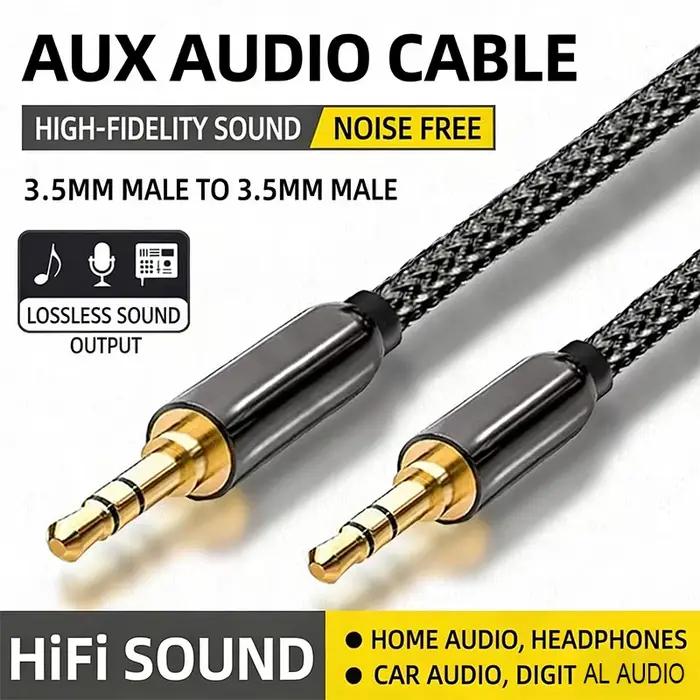 Câble audio Jack 3, 5 mm mâle-mâle pour JBL Xiaomi Oneplus