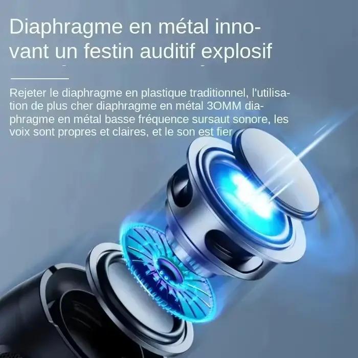 Enceintes portables sans fil Bluetooth 5.4 Lenovo, double haut-parleur stéréo TF USB FM, diffusion vocale, subwoofer
