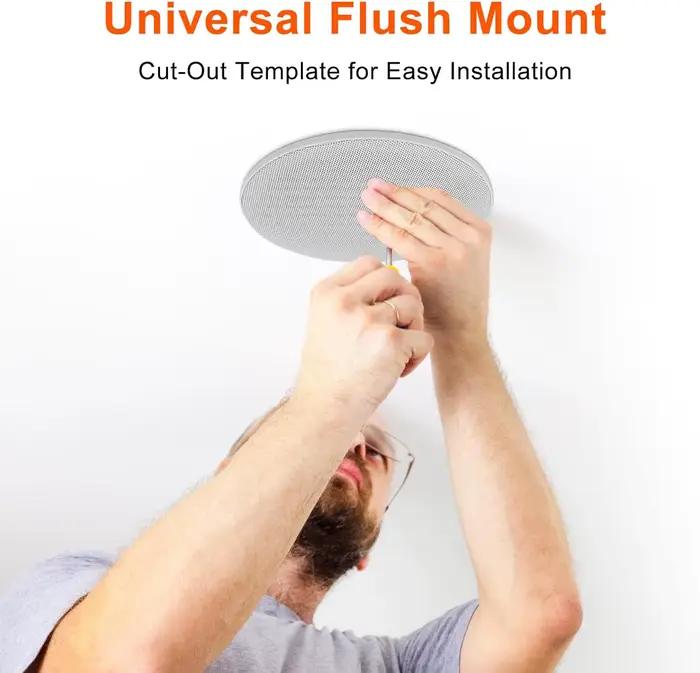 Herdio 2 pièces 6.5 "monture encastré dans le plafond mur haut-parleurs Bluetooth 300W