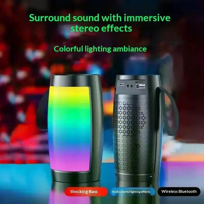 Haut-parleur Bluetooth sans fil portable - Subwoofer à basses profondes et volume élevé pour les aventures en plein air et l'utilisation à domicile