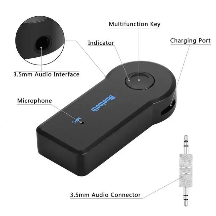 2 en 1 sans fil Bluetooth 5.0 récepteur 3.5mm jack pour voiture musique audio aux A2DP casque émetteur adaptateur reciever mains libres