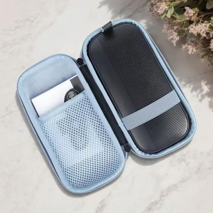 Étui de transport rigide antichoc pour haut-parleur Bose SoundLink Flex 2ème génération protection anti-rayures avec poche en filet pour rangement et sécurité des accessoires