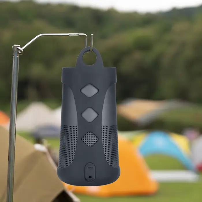 Étui de transport en gel de silice pour Bose SoundLink Revolve/Revolve + I II antidérapant et antichoc avec mousqueton et poignée pour protection ultime de l'enceinte portable