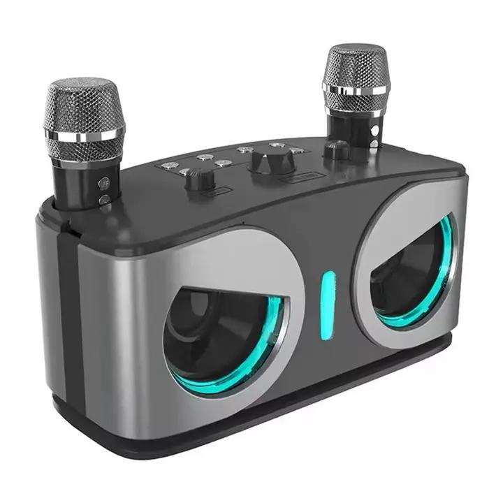 Enceinte Bluetooth portable sans fil pour karaoké avec microphone