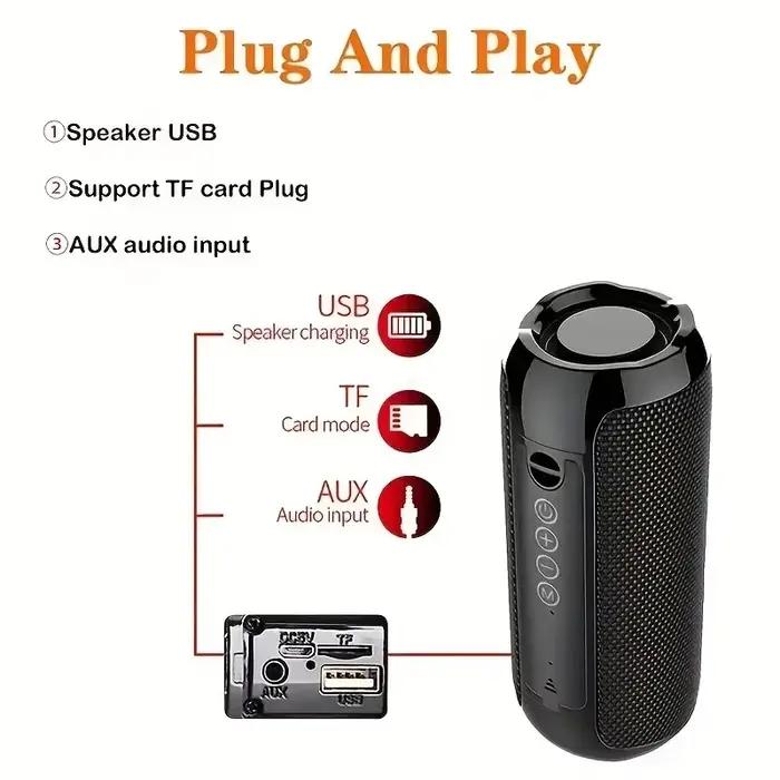 T & G TG117 haut-parleur Bluetooth Portable caisson de basses sans fil extérieur appel gratuit/carte FM/TF/disque Flash USB connecter téléphone Portable/tablette