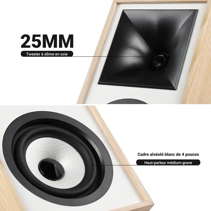 AIYIMA S4000 Enceinte de studio 40WX2 Bluetooth 5.0 avec entrée RCA/XLR équilibrée