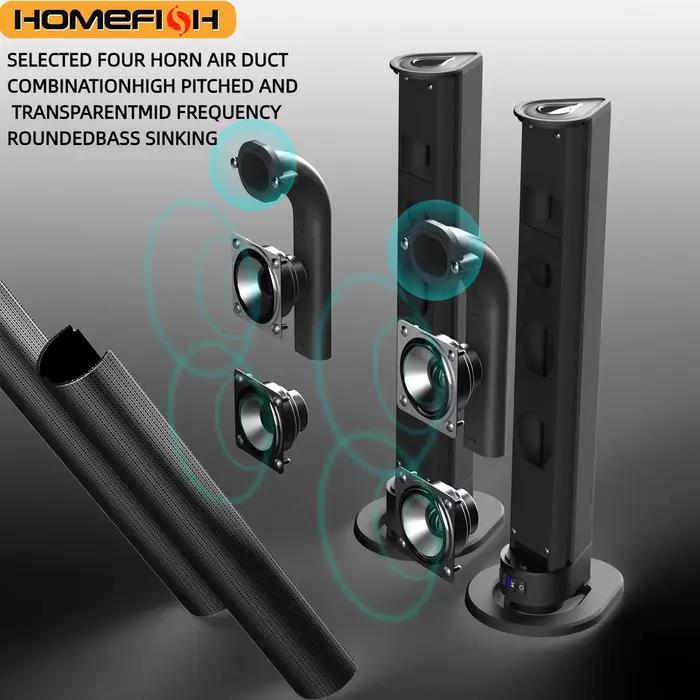 PHONEPACE barres son TV détachables 2 en 1 Bluetooth 5.3 2.2 canaux haut-parleur TV pour système de son Surround optique/Aux/USB