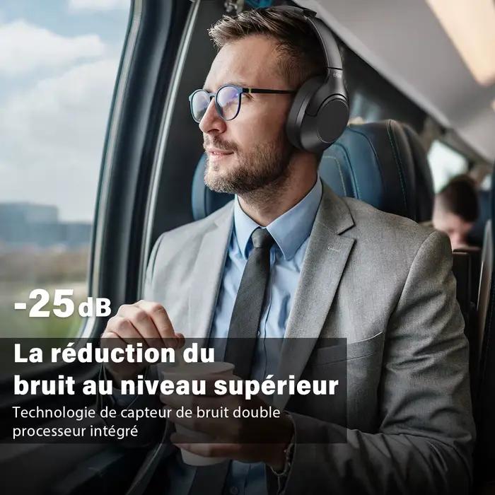 Ecouteurs sans fil Bluetooth FIFINE pour musique, jeux, sport et appel clair avec annulation active du bruit et mode transparence