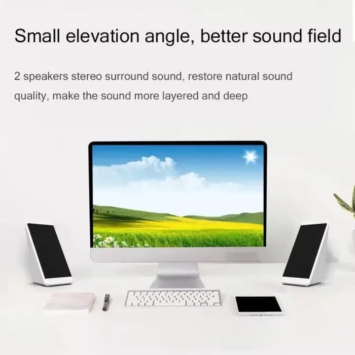 Haut-parleur d'ordinateur stéréo USB pour musique forte et claire pour bureau et loisirs occasions spéciales et cadeaux