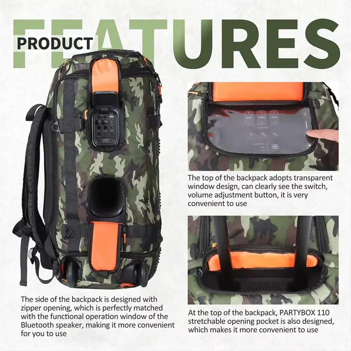 Sac à bandoulière étanche pour haut-parleur JBL PartyBox 310 multifonctionnel pour voyages et événements spéciaux
