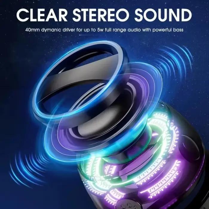 Mini haut-parleur Bluetooth portable de voyage avec éclairage couleur RGB