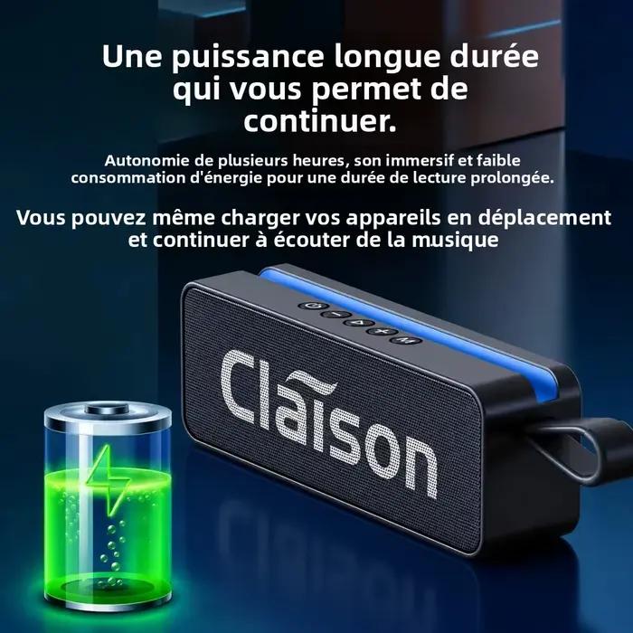Enceinte Bluetooth portable - Crochet pour activités de plein air (alpinisme/vélo), support de sac à dos + support pour téléphone portable | Audio Intérieur de Voiture
