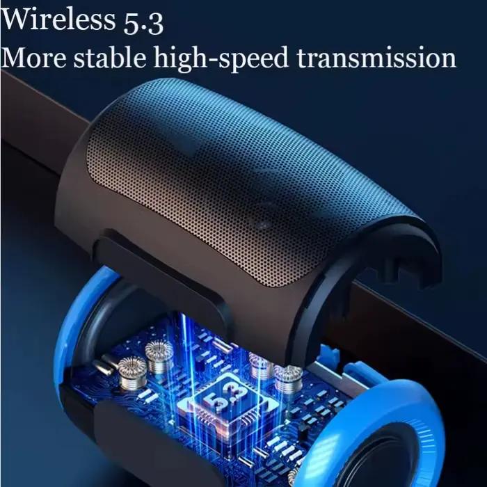 Haut-parleur Portable haut-parleurs Bluetooth sans fil avec 5.3 stéréo FM/SD/disque USB/Modes Aux étanche pour son Hifi extérieur TSN-1